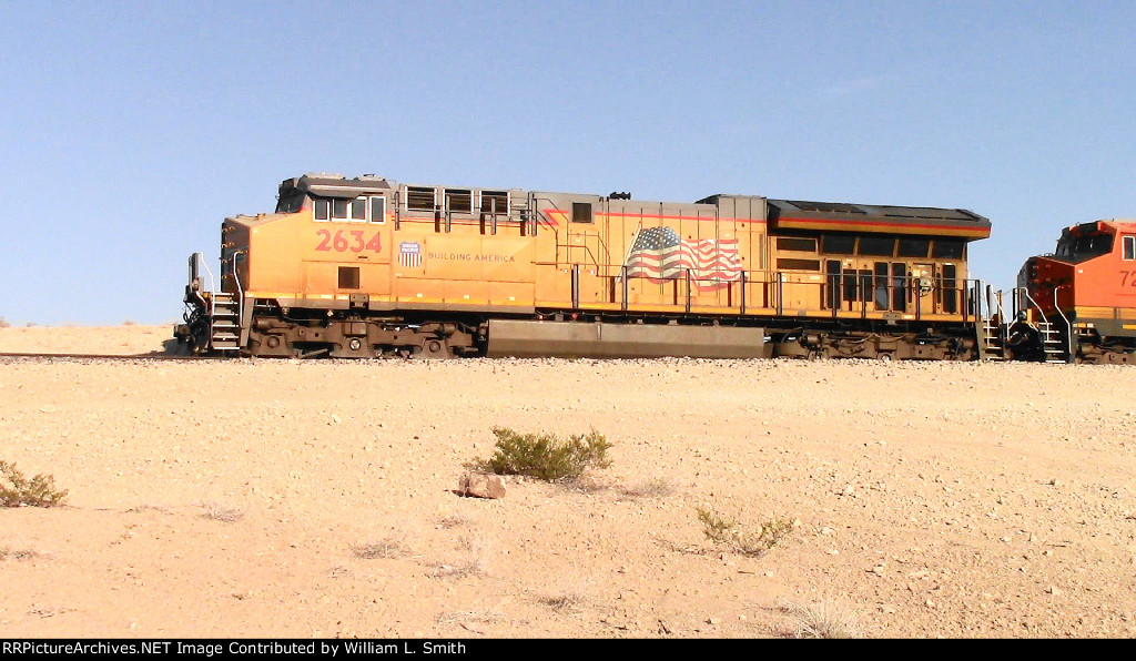 WB Empty Well Car Frt at Erie NV -2